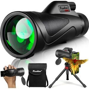 12x60 Monocular Telescope High Powered with Smartphone Adapter Tripod